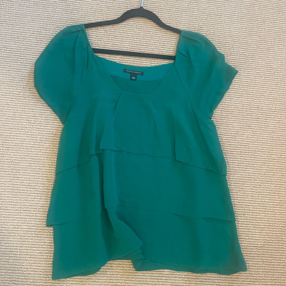 Banana Republic Teal Layered Blouse